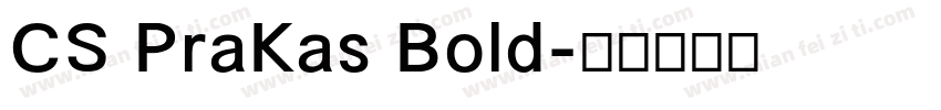 CS PraKas Bold字体转换